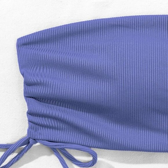 2025 Strapless Bathing Suits Bandeau Bikini Set 2 Piece - Picture 4 of 6